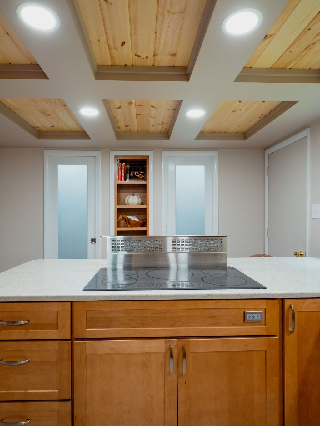 kitchen cabinet with induction cooktop